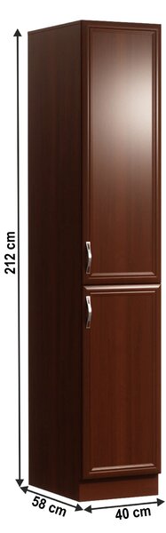 KONDELA Potravinová skrinka D40SP, orech Milano, pravá, SICILIA