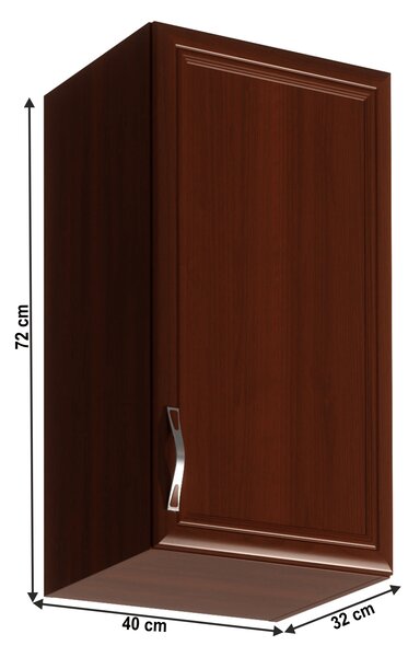 KONDELA Horná skrinka G40, pravá, orech Milano, SICILIA