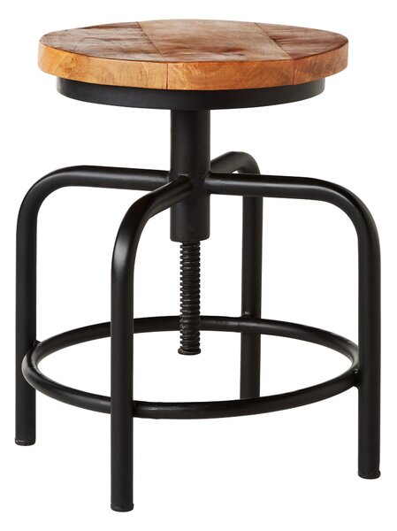 TABURETKA, drevo, kov, 36/49/36 cm Ambia Home - Kreslá