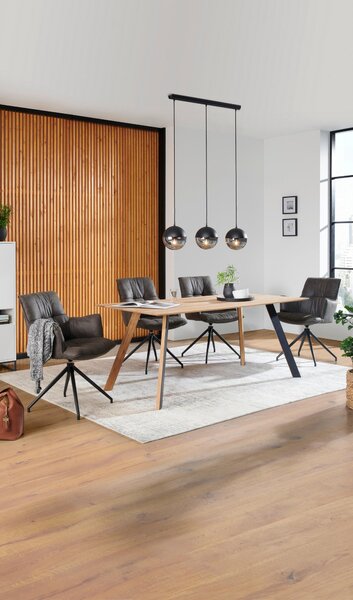 JEDÁLENSKÝ STÔL, divoký dub, farba duba, 180/90/75 cm Linea Natura - Stoly
