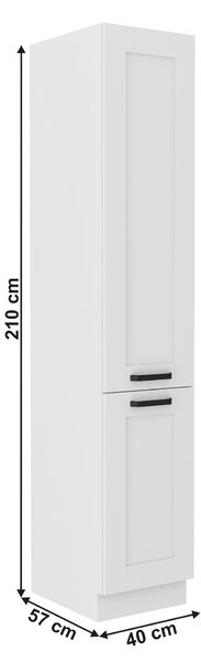 KONDELA Vysoká skrinka, biela, LULA 40 DK-210 2F