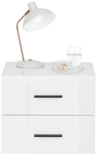 NOČNÝ STOLÍK, biela, 50/42,8/41,6 cm Hom`in - Spálňové sety