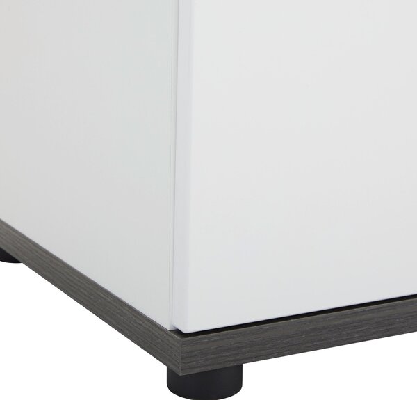 KOMODA, biela, perleťová, 120/77/40 cm MID.YOU - Komody, Online Only