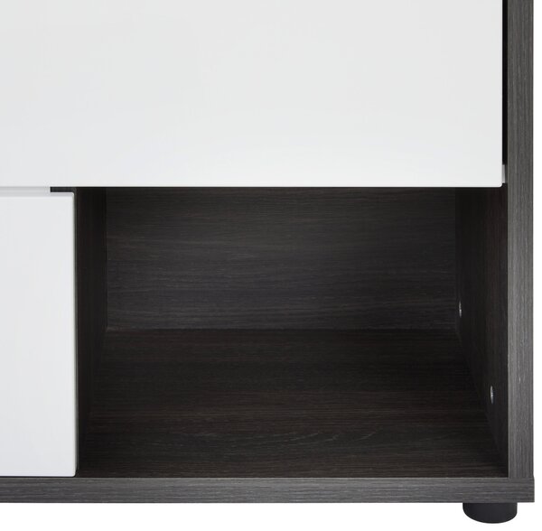KOMODA, biela, perleťová, 120/77/40 cm MID.YOU - Komody, Online Only
