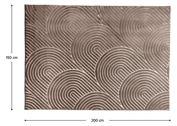 KONDELA Koberec, svetlohnedá-sand, 150x200, LUVRE