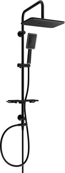 Mexen sprchový set T54 s hornou hlavicou štvorcovou, čierna, 798545493-71