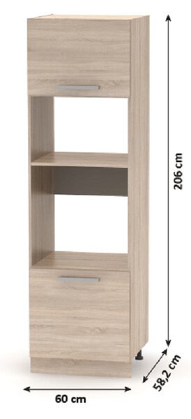 KONDELA Vstavaná skrinka, dub sonoma, NOVA PLUS NOPL-084-00
