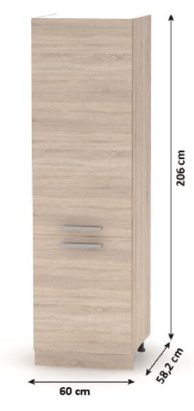 KONDELA Potravinová skrinka, dub sonoma, NOVA PLUS NOPL-081-60