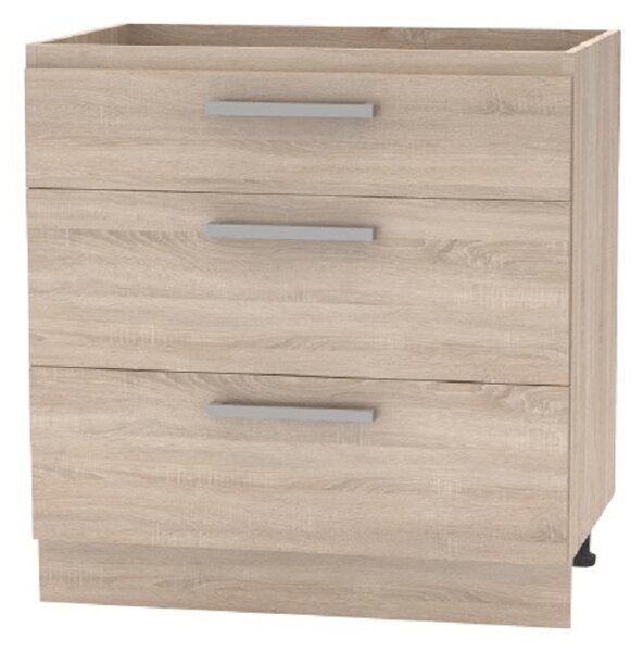 KONDELA Spodná skrinka 80, dub sonoma, NOVA PLUS NOPL-064-0S