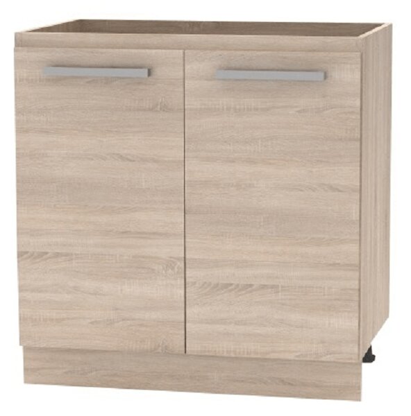 KONDELA Spodná skrinka 80 2 DV, dub sonoma, NOVA PLUS NOPL-060-0S