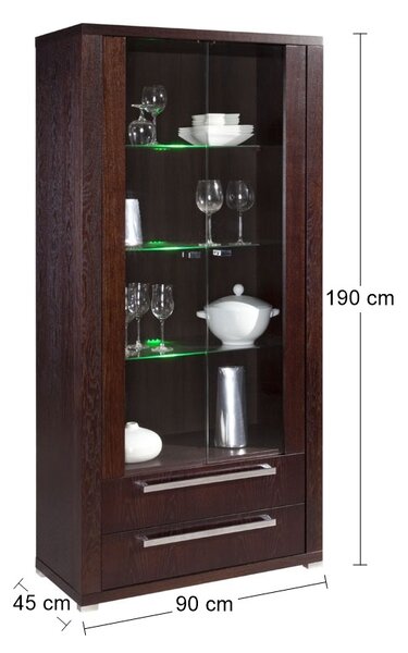 Vitrína Remi 2S - drevo D16