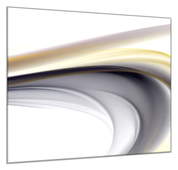 Obraz sklenený štvorcový abstrakt šedá vlna - 80 x 80 cm