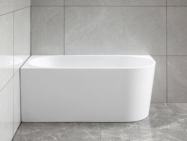 Aqualine Aqualine, TIBERA L rohová stojaca vaňa 140x70cm, biela, E1066