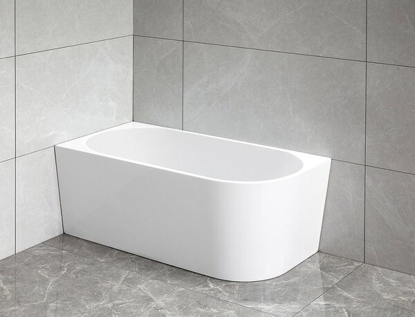 Aqualine Aqualine, TIBERA L rohová stojaca vaňa 140x70cm, biela, E1066