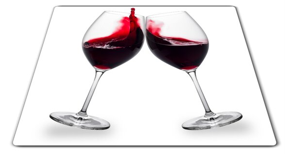 Sklenená doska pohára červeného vína - 30x20cm
