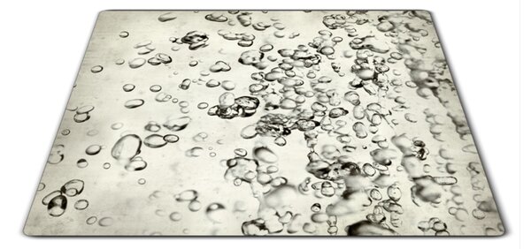 Sklenená doštička bubliny vody - 30x20cm