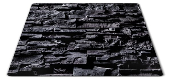 Sklenená doska tmavo šedá kamenný múr - 30x20cm
