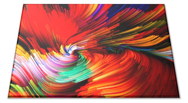 Sklenená doštička farebný abstrakt - 30x20cm