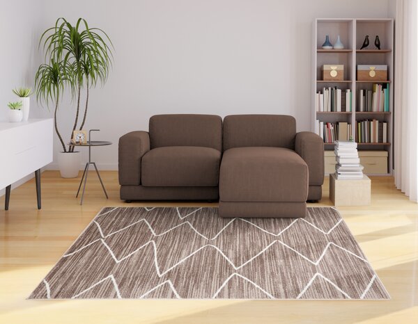 KONDELA Koberec, hnedá, vzor, 160x235, SANFORD TYP 4