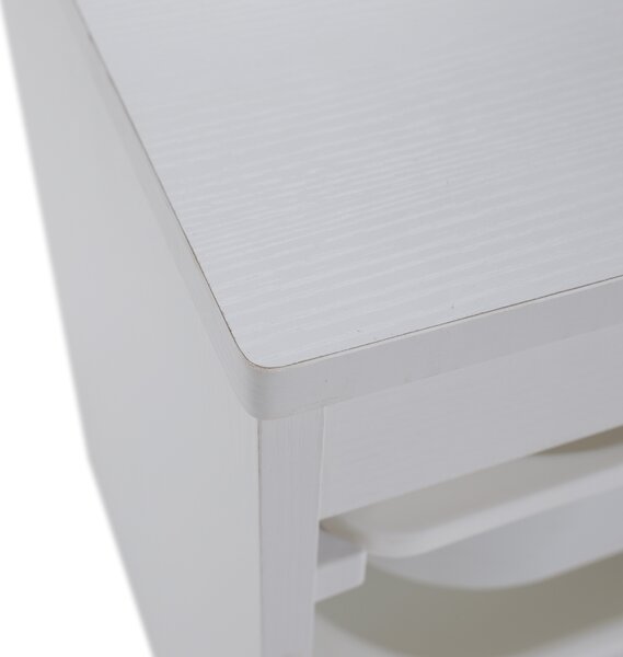 KONDELA Organizér s úložnými boxami, biela, TRIMAL