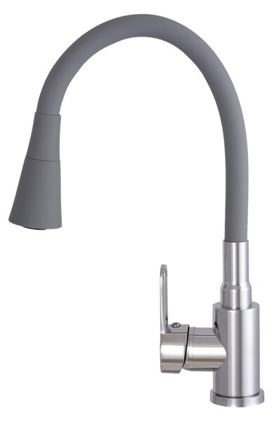 Gamma Flex 3000, stojanková drezová batéria s flexibilným ramenom, šedá-chrómová, GMA-BFX-3000G