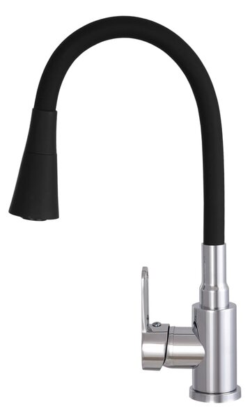 Gamma Flex 3000, stojanková drezová batéria s flexibilným ramenom, čierna-chrómová, GMA-BFX-3000CH