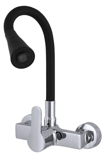 Gamma Flex 3000, nástenná drezová batéria s flexibilným ramenom, čierna-chrómová, GMA-BFXS-3000BK