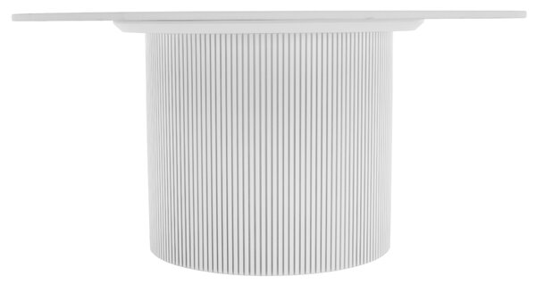 KONDELA Konferenčný stolík, biely mramor/MDF, priemer 80 cm, MAHIR TYP 1