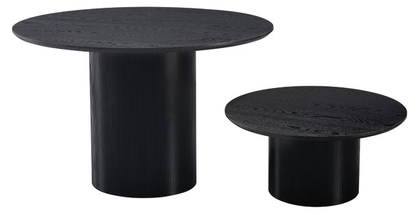 KONDELA Konferenčný stolík, čierna, priemer 80 cm, MAHIR TYP 2