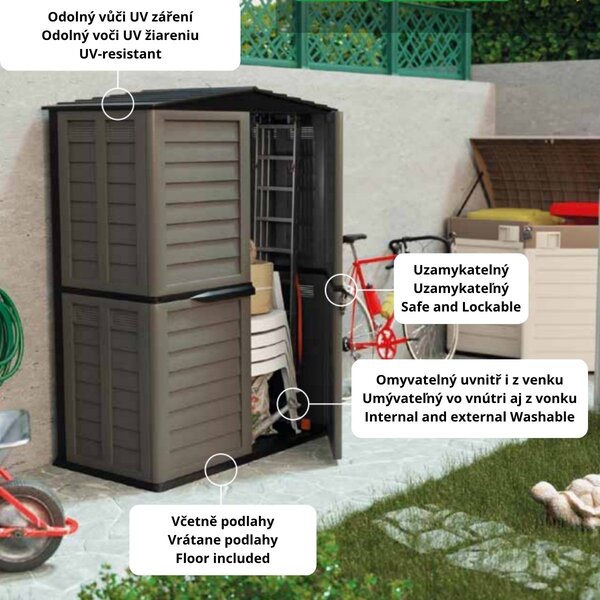 ARTPLAST Záhradná modulárna zostava Garden Shed 1510 × 830 × 1980 mm – základná zostava
