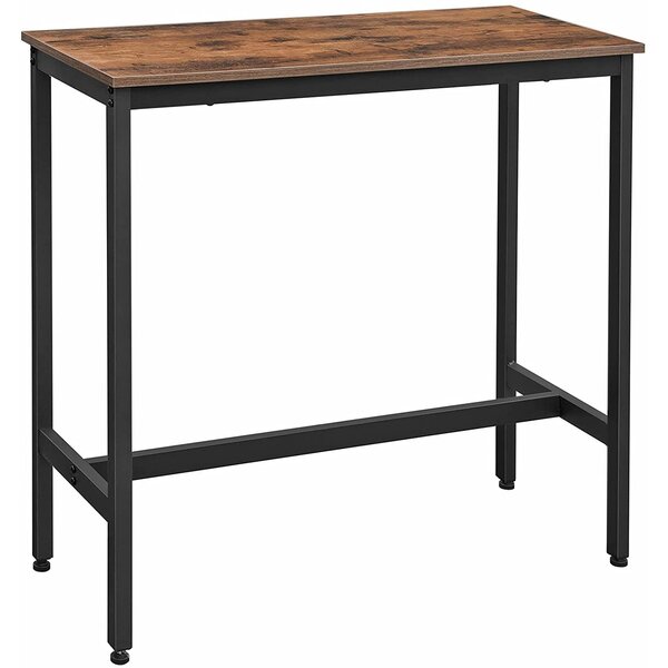 VASAGLE Barový stôl, 100 x 40 x 90 cm, vintage hnedý a čierny