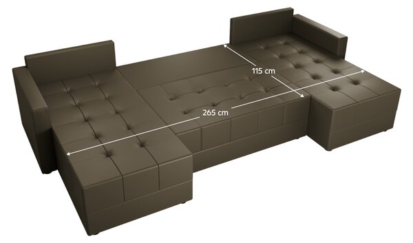 KONDELA Univerzálna sedacia súprava, hnedá, DUAN U UNI