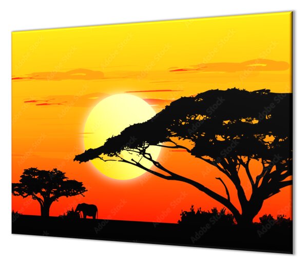Ochranná doska Afrika v západe slnka - 52x60cm / NE