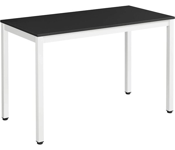 Moderný písací stôl 120 x 76 x 60 cm, čierno-biely