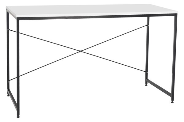 KONDELA Písací stôl, biela/čierna, 120x60 cm, MELLORA