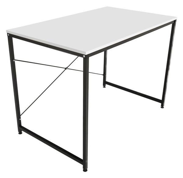 KONDELA Písací stôl, biela/čierna, 120x60 cm, MELLORA