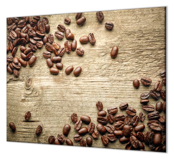 Ochranná doska rozsypaná káva na dreve - 52x60cm / ANO