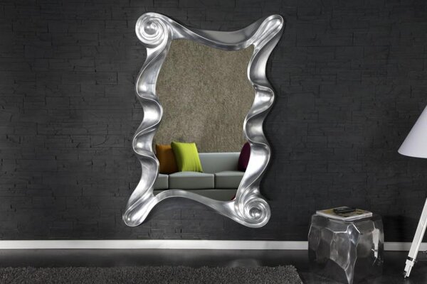 Invicta Interior - Extravagantné nástenné zrkadlo ALICE 160x106 cm strieborné