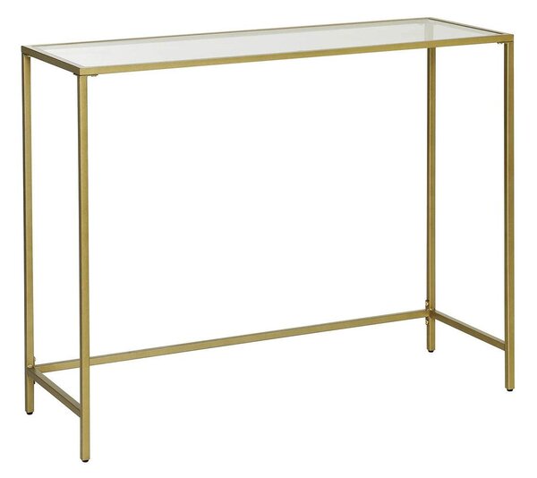 VASAGLE Moderný konzolový stolík 100 x 35 x 80 cm, zlatý