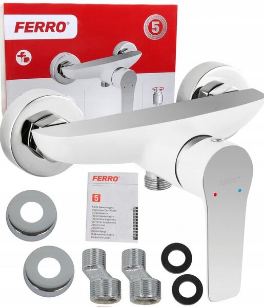 Ferro Adore, sprchová batéria, biela-chrómová, BDR7