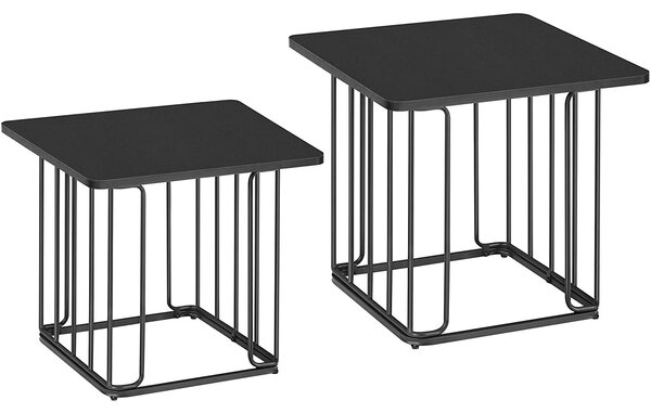 VASAGLE Konferenčné stolíky 2 ks, 50 x 45 x 50 cm, čierne