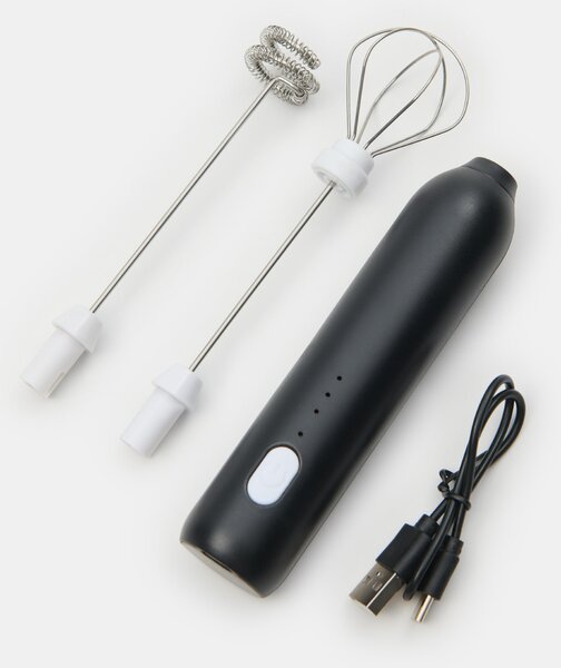 Sinsay - Šľahač na mlieko a metla 2 v 1 s USB - čierna
