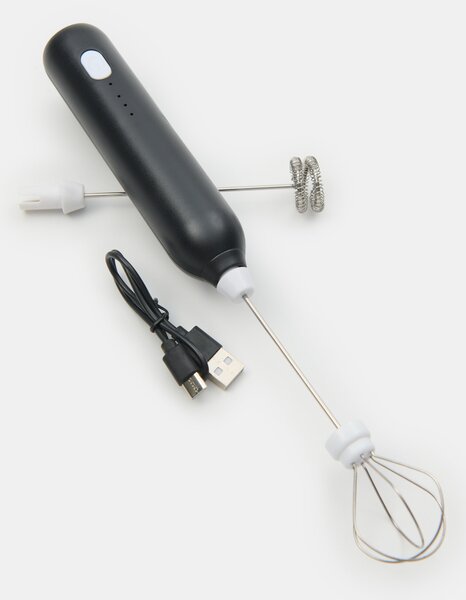 Sinsay - Šľahač na mlieko a metla 2 v 1 s USB - čierna