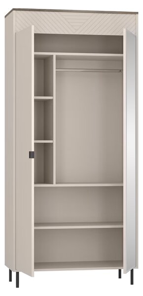 KONDELA Skriňa, kašmír/dub castello, EYCO 2D/40
