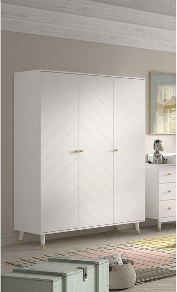 Biela detská šatníková skriňa 150x200 cm BILLY – Vipack
