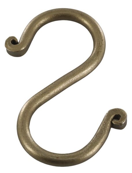 Mosadzný antik závesný háčik Terrié M - 4*8 cm - Chic Antique
