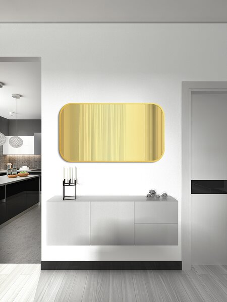 Zrkadlo Mirel SLIM Gold - gold glass Rozmer zrkadla: 40 x 60 cm