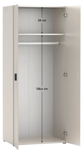 KONDELA Skriňa, dvojdverová, kašmír, RAMSA 2