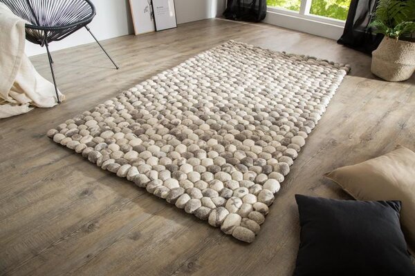 Invicta Interior - Ručne tkaný koberec ORGANIC LIVING 200x120 cm, šedý, bavlna