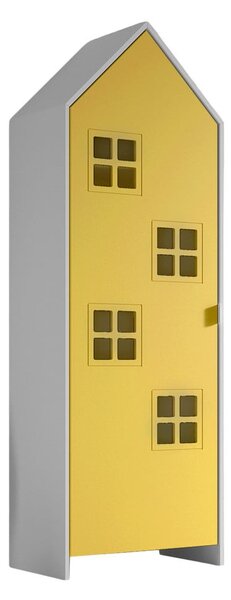 Žltá/biela detská šatníková skriňa 58x172x37 cm Casami Bruges – Vipack